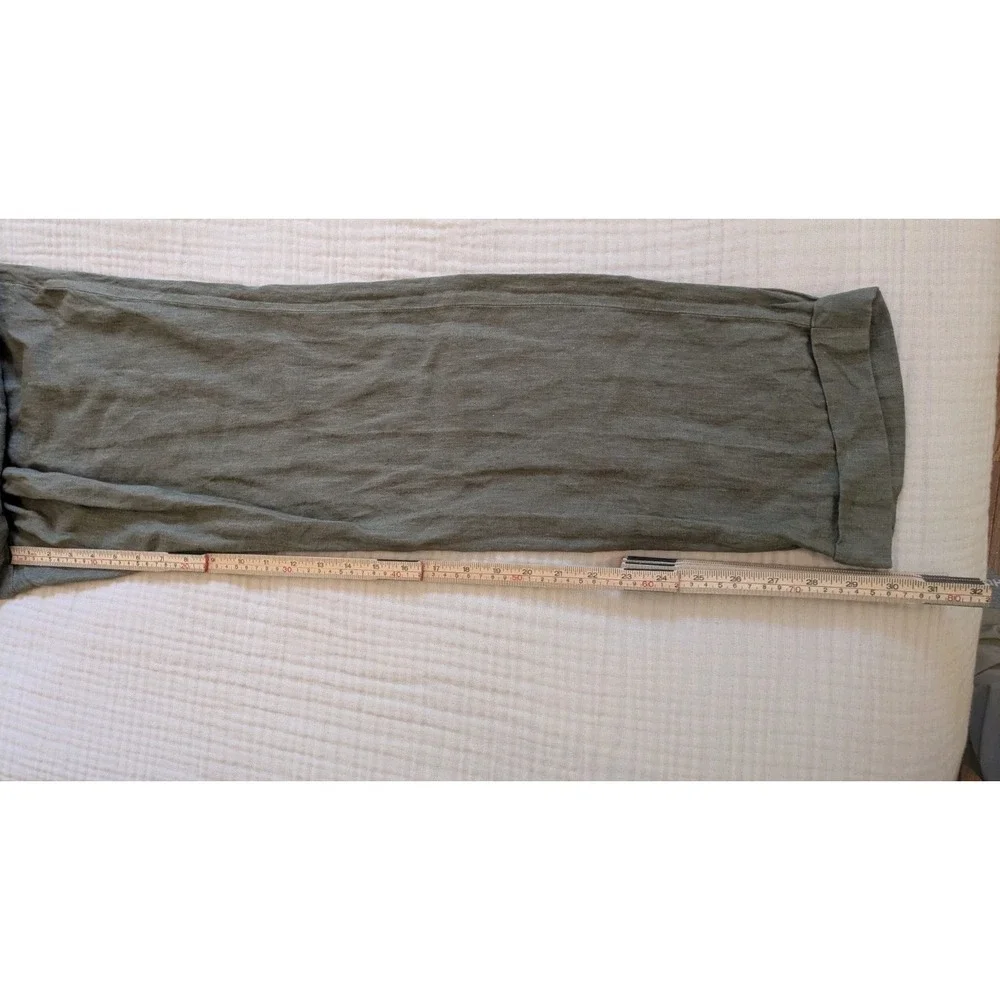 Stafford Mens 34x30 OG Sage Olive Green 100% Linen Baker Pants Pleated Cuffed